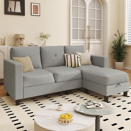 JAMFLY Sectional Sofas Couches for Living Room, L Shaped Couch