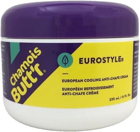 Miniatura 2 de Chamois Butt'r Eurostyle Crema antirozaduras para carretera, grava, bicicleta de montaña, tarro de 8 onzas, plástico de ciclismo y fórmula de