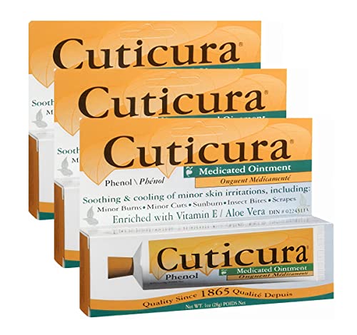 Medicated Ointment 1oz - Best Medicated Ointment Cream to Cure Minor Burns, Minor Cuts, Sunburn, Insect Bites and More (3 Pack)