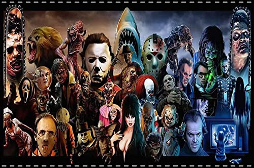 Puzzle 1000 Piezas, Películas Clásicas De Terror De Halloween Puzzle para Niños Juego Familiar Toda La Familia Juegos Familiares Puzzle para Adultos para Diversión Juegos