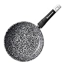 WaxonWare Granite Ceramic Nonstick Frying Pan & Nonstick Skillet, Anti-Warp Non Toxic PTFE APEO PFOA Free Nonstick Pan, Induction Compatible, Dishwasher Safe Omelette Fry Pan (8" Granite Frying Pan)
