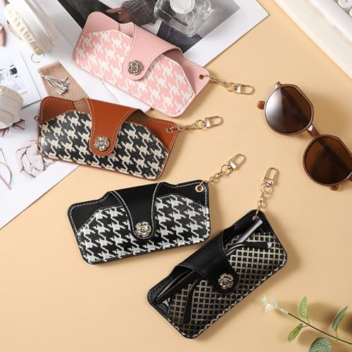 Image of kytasryl Soft Leather Sunglasses Bag,Travel Sunglass Holder Eyeglass Case Portable Slim Sunglasses Pouch