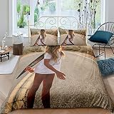 NODATE Housse de Couette 140x200 Beauté Sexy Parures de Lit Beauté Sexy 1 Personne Literie Faire de La Planche à roulettes en Microfibre Douce Imprimé 3D avec 2 Taies d'oreiller avec Fermeture éclair