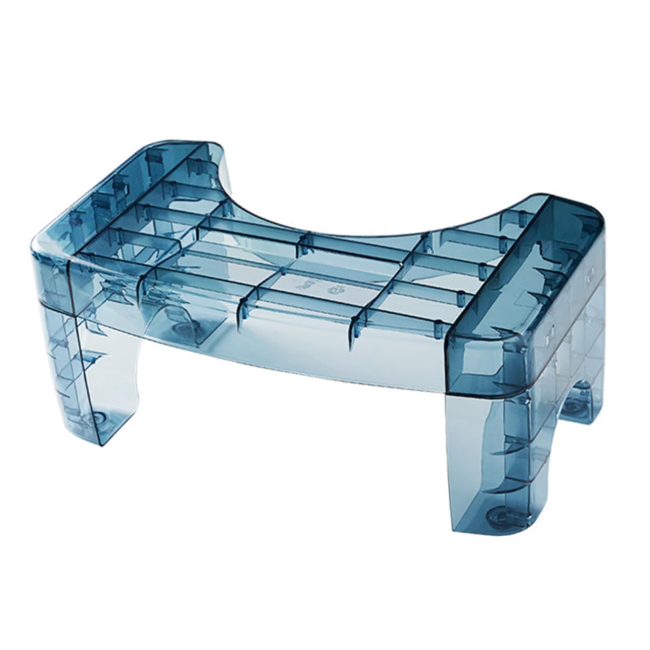 Taburete de Baño Antideslizante para Inodoro, Plástico Pet Azul