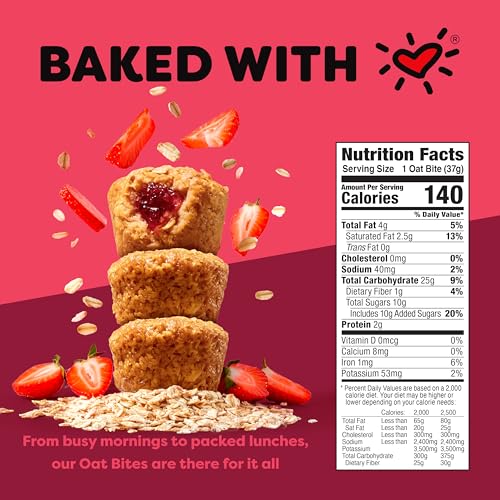 Image of Bobo's Oatmeal Bites, Strawberry, Chocolate Chip, Apple Pie Variety (30 ct)