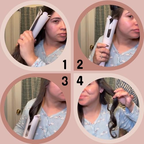 Image of VAV Automatic Rotating Curling Iron Auto Hair Curler, Self-Rolling Curling Wand Hair Styling Tools, 1.25 Inch Ceramic Ionic Wand, 400℉ Max Temperatur Easy to Use