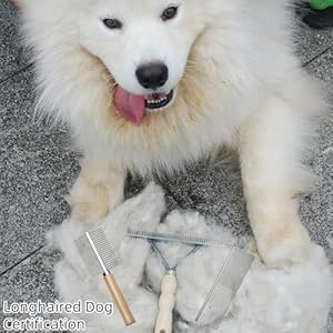 Undercoat Rake for Dogs 3 Pack Pet Grooming Brush Set Long Tooth Rake Brush  Doublesided Teech Comb  Stainless Steel Shedding Comb Long Haired Pet Grooming Tool Set for Horse Large Dog Cat  Cucciolini Doodles Undercoat rake for dogs 3 pack pet grooming brush set long tooth rake brush  double sided teech comb  stainless steel shedding comb long haired pet grooming tool set for horse large dog cat   cucciolini doodles