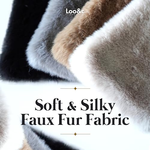 Women's Faux Fur Tippet Scarf, Thick Fluffy Neck Warmer, Soft Snood, Easy to Wear, Cold-Weather Protection4