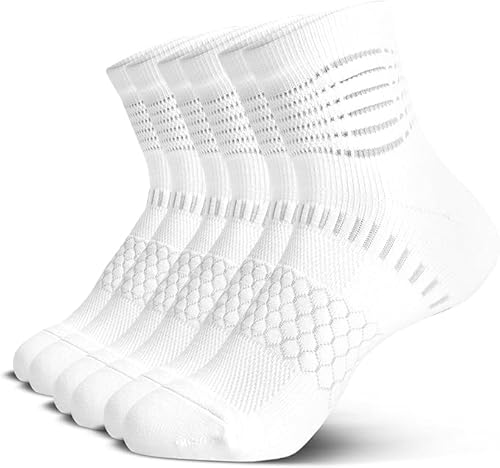 IRAMY Medias de Compresión Tobilleros Mujer Calcetines Compresion Running Calcetines Deporte con Cusión para Plantar Fasciitis 3 Pares