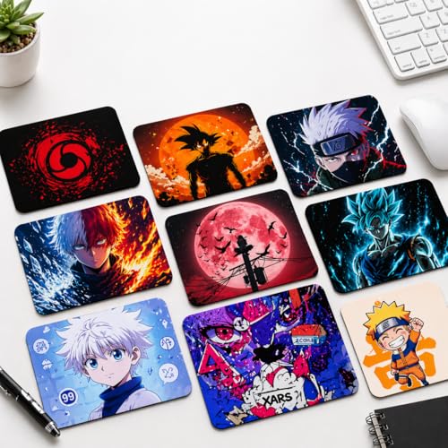 Image of Anime Printed Mouse Pad (1 Random Design) | Large Anti-Slip Gaming Mousepad | Smooth Cloth Surface for Laptop, PC, Office & Gaming | Waterproof & Durable Desk Mat