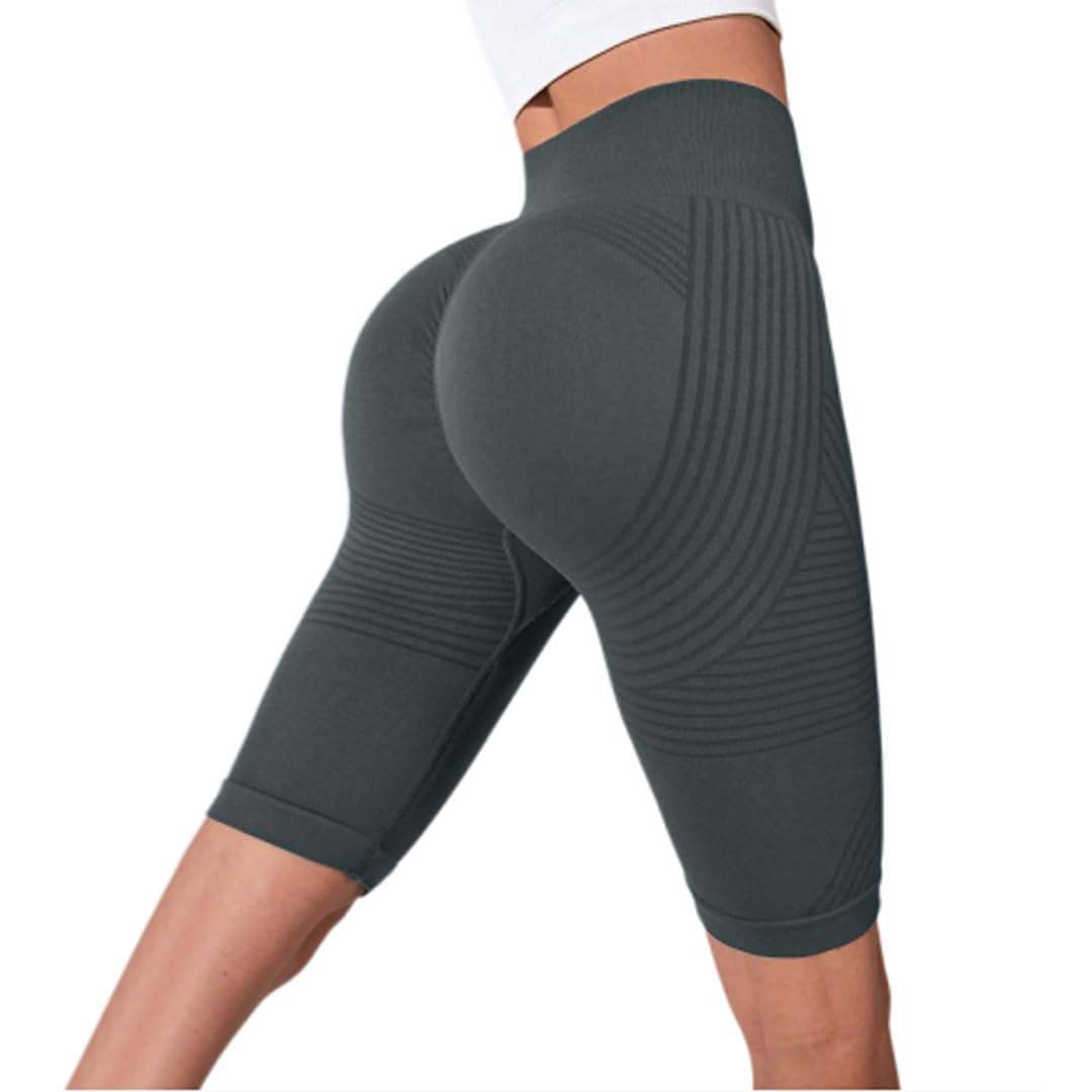 COREEX CelluFlex 3D-Kompressionsshorts Anti Cellulite Short Leggings | High - Waist - Design für Bauchunterstützung,Radlerhose - Stil, geeignet für verschiedene Aktivitäten