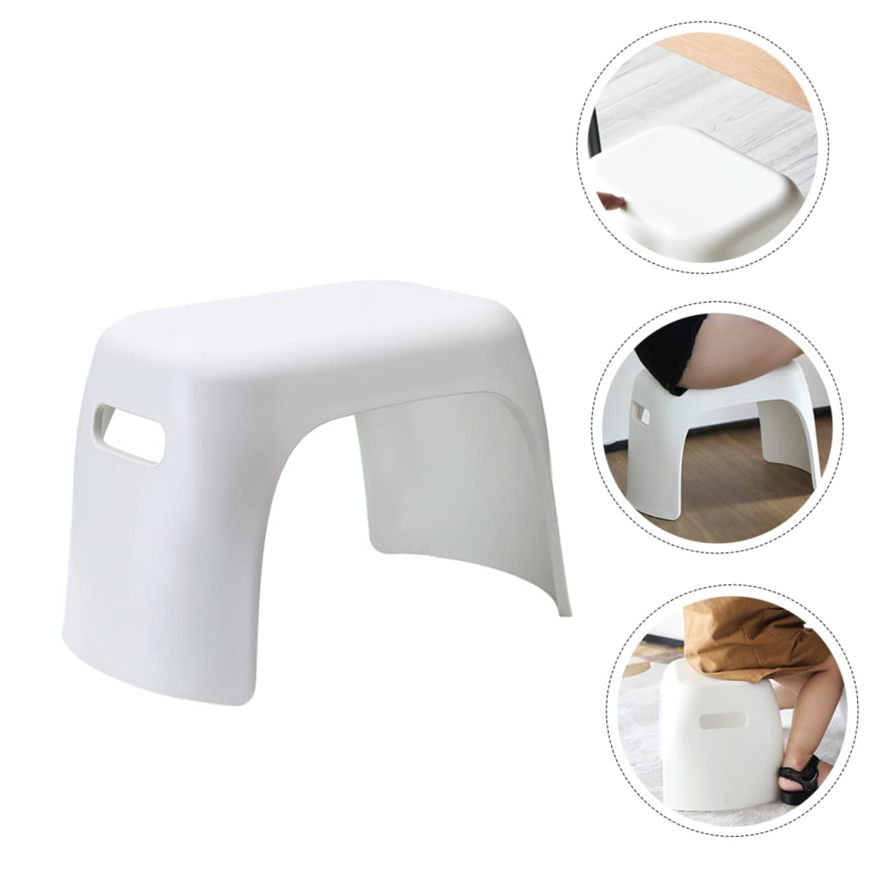 Cabilock Taburete De Plástico Antideslizante Nórdico Simple para Baño Hogar Cómodo
