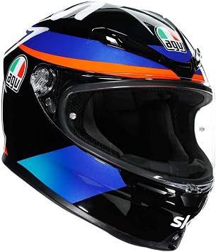 AGV K6 Full Face Helmet E2205 Motorcycle Motorbike Crash Helmet Replica Marini Sky Marini Sky, ML