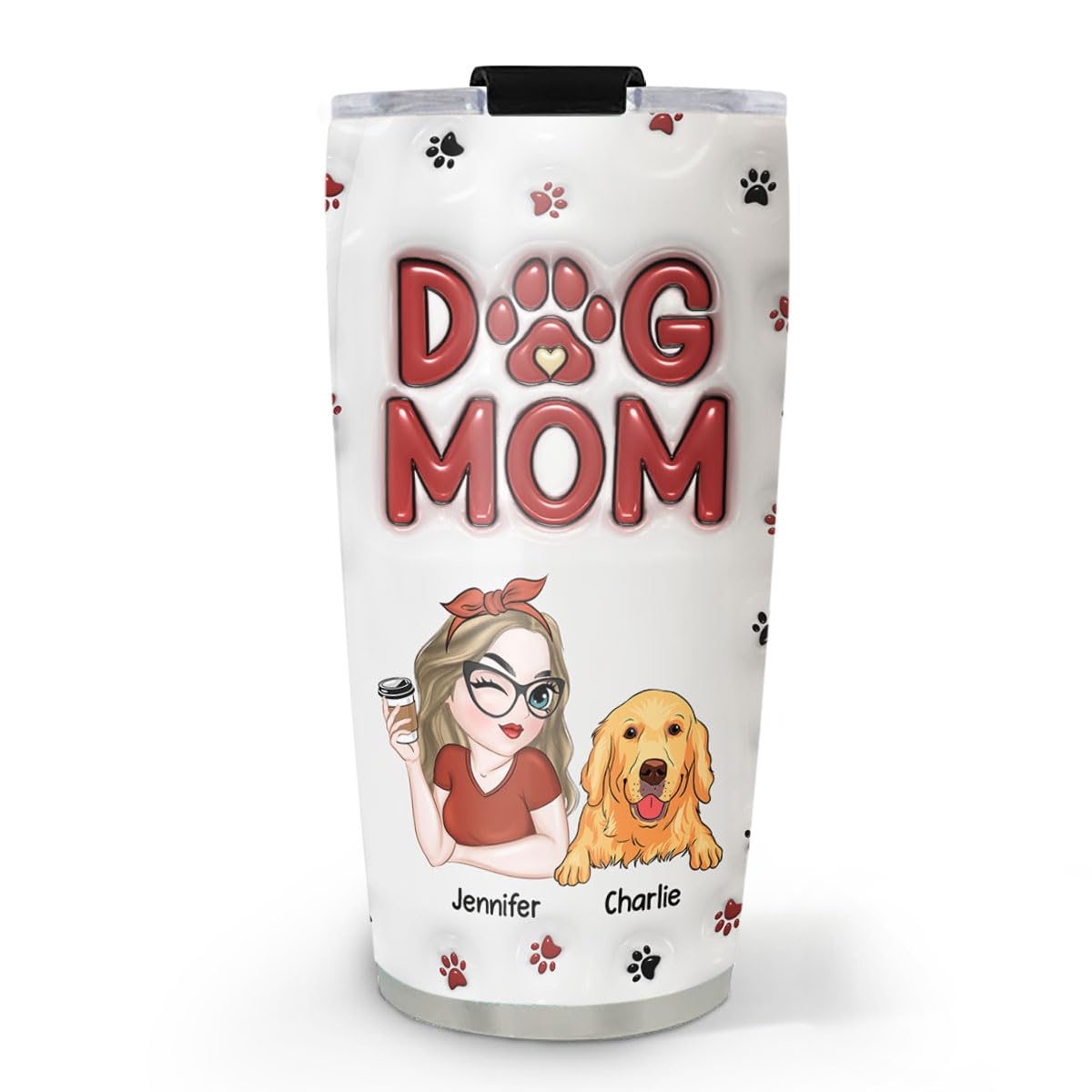 ドッグフード mom Amazon.com | Wrappiness Personalized Dog Mom Tumbler – Lovely