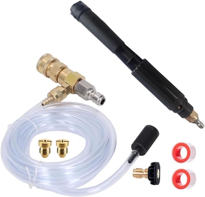 Pressure Washer Chemical Injector Kit With Big Flow Soap Nozzle Adjustable Downstream Injector 3/8 Quick Fitting
