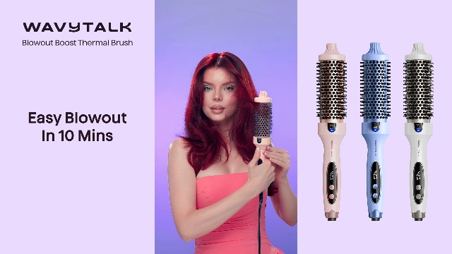 Wavytalk Thermal Brush, Blowout Boost 1.5 inch Heated Round Brush