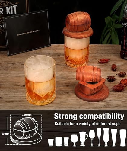 Image of Whiskey Kit, Bar Set, Cocktail Set, Cocktail and Bartender Kit, Bar Kit for Home, Bar Accessories for Home, Premium Seasoning Tool for Whiskey and Cocktails