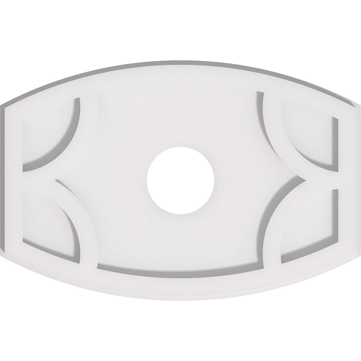 Ekena Millwork CMP16X10KY-03000 Kailey Architectural Grade PVC Contemporary Urethane Ceiling Medallions 16"W x 10 5/8"H x 3"ID x 8 1/2"C x 1"P