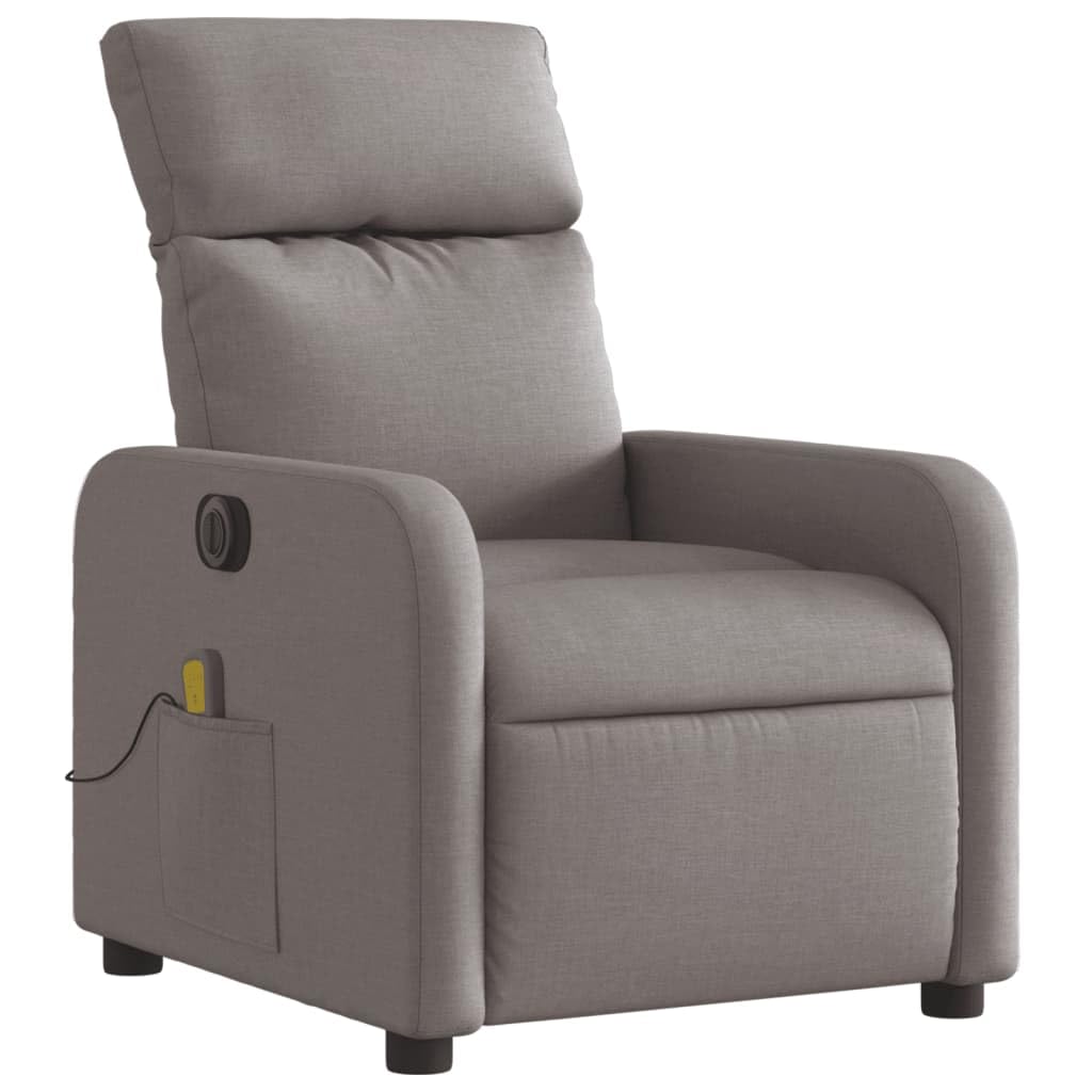 Homgoday Sedia da Massaggio,Poltrona Massaggiante Reclinabile Elettrica Tortora in Tessuto,Reclinabile Relax Massaggiante,Intelligente Poltrona Relax Tutto Il Corpo k