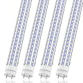 SHOPLED 4FT LED Tube Lights 36W (Equivalent 95W) 4680LM 6000K Type A+B D-Shaped Tube Double-end Power Replace T8/T10/T12 Fluorescent Lights Widely Used in Ceilings, Indoor Parking Lots and Gyms,4Pack