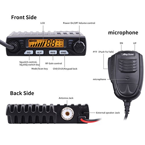 AnyTone Smart 10 Meter Amateur Radio for truck, Small Size,AM PEP power over 16W - Thumbnail 4
