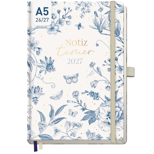 Häfft Wochen-Notiz-Kalender 2026 2027 A5 Fine Style