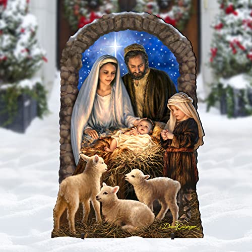 Alternative view of Designocracy Dona Gelsinger Outdoor Nativity Scene Miracle Nativity Home and Outdoor Decor