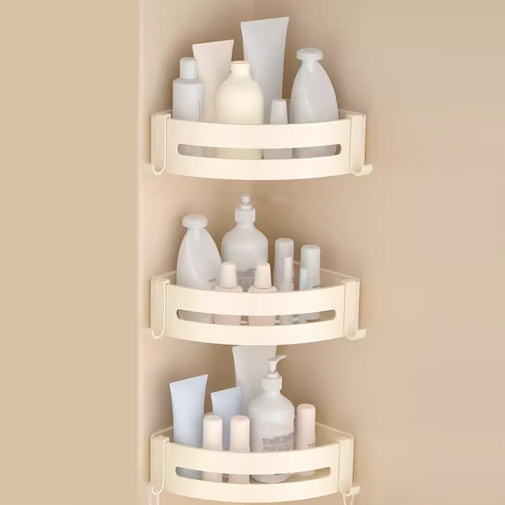 ZerHoc Shower Shelf Corner Corner Shower Caddy Shower Shelf Racks Space Aluminum Bathroom Shelf Corner Shower Caddy Wall