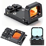 Flip Up Reflex Sight Heightened Base, Red Dot Sight with Anti-Fog & Shockproof Aiming Scope Sight Reflex Sight for Pistol for 20mm Picatinny Rail RMR Mounts, Micro Red Dot for Outdoor Hunting
