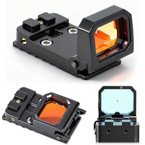 Flip Up Reflex Sight Heightened Base, Red Dot Sight with Anti-Fog & Shockproof...