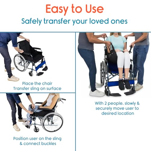 Image of KosmoCare Rehabilitation Patient Lift & Transfer Sling for Elderly & Disabled| Lift Belt with Safety Harness| Bed to Wheelchair Patient Transfer Pad| Portable Stair Assist| 130kg Load Capacity| Black