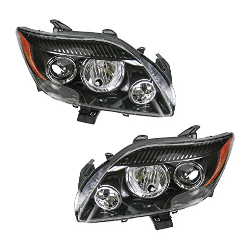 Image of TRQ Headlight Assembly Set SC2518104 SC2519104 Compatible with 2008-2010 Scion tC
