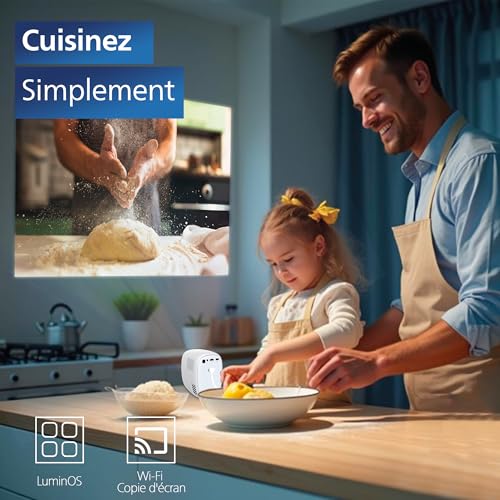 Philips, Neopix 130, Vidéoprojecteur Home cinéma, Correction d'image avancée, Full HD 720p, Source Lumineuse LED avancée, Mode Miroir Wi-FI, Son Stéréo, Système d'exploitation connecté, Blanc (Blanc)