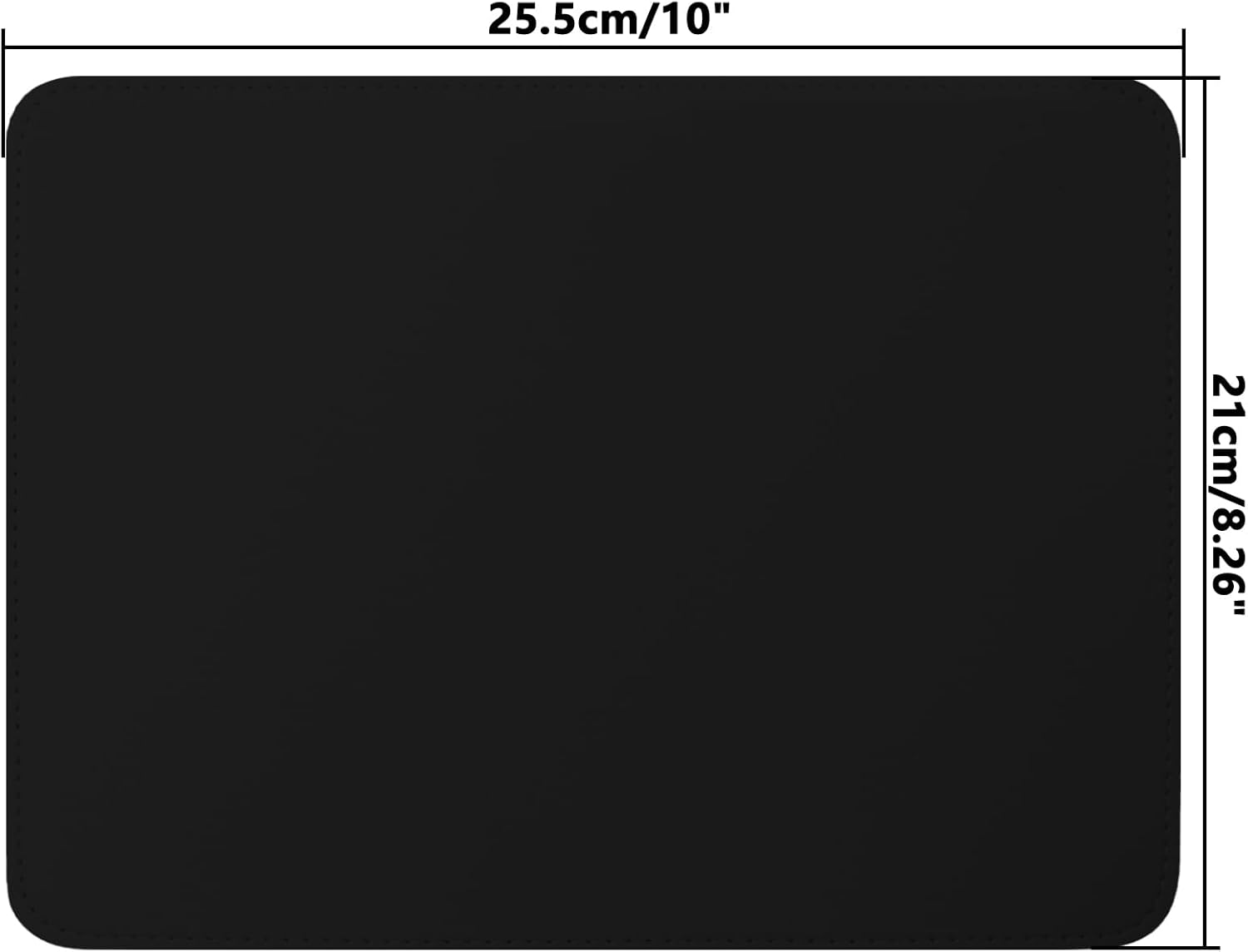 Leather Desk Pad Protector,ULIFESTAR Mouse Pad,Natural Oak & Leather Office Desk Mat,Non-Slip Desk Writing Pad Mat,2PCS Waterproof Desk Blotter Pad for Office Black, 21 * 25.5cm/8.26 * 10" - Image 2