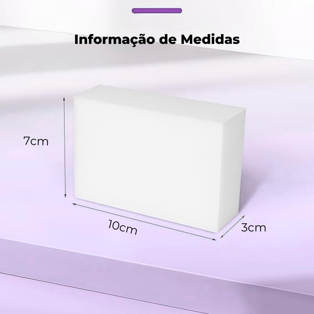 10 Esponjas Mágicas Bucha Tira Manchas Multiuso Limpeza Pesada Para Parede Tênis Limpa Só Com Água