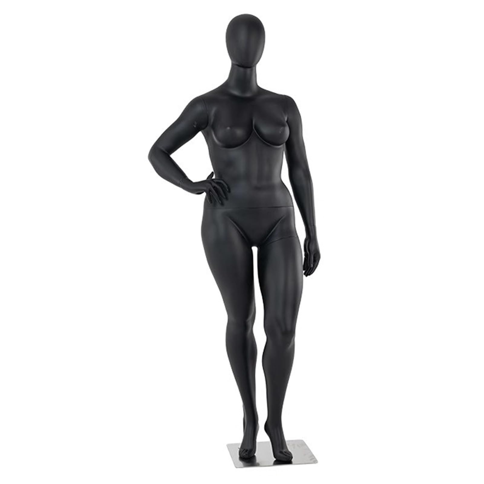 XCSCUK Curvy Plus Size Female Mannequin - Realistic Full Body Dress Form for Retail Display, Plastic Manikin with Base for Clothing Showcase