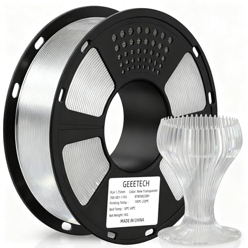 Geeetech Upgrade PLA Filament 1 75 mm 3D Drucker PLA Filament 1 kg pro Spule 1 Spulen Transparent