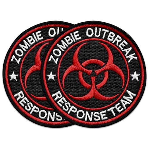Bluyellow Zombie Outbreak Response Team Patches, 3" Red