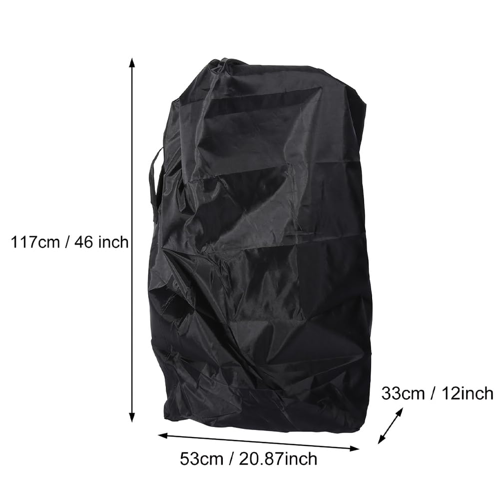 Housse Poussette Avion, Sac de Transport Pliable Imperméable en Tissu Oxford pour Poussette Parapluie et Landau Universelle Compact et Léger pour Voyage en Avion Voiture, 117 * 53 * 33cm Noir