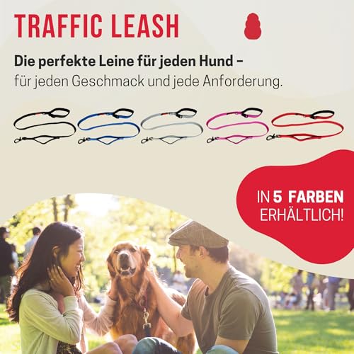 KONG Hundeleine in 1,5m Länge I Für große Hunde bis 50kg I Größe L I verkehrssichere Leine Hund in pink I Führleine reflektierend mit 2 gepolsterten Handschlaufen & robusten Karabinerhaken