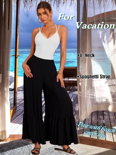 Image of ShawGobow Sexy Swimsuit for Women,Backless Scrunch Butt High Cut Monokini,One Piece Cheeky Bathing Suit Beach Pool Party