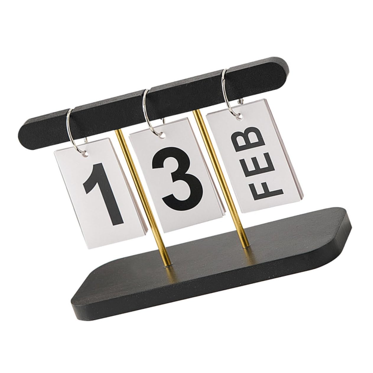 TEHAUX 5stücke Vintage Kalender Moderner Tischkalender Für Büro Und Zuhause Wiederverwendbarer Schreibtisch-organizer Stilvolle Dekoration Und Geschenkidee Schwarz