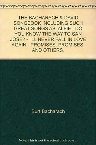 THE BACHARACH & DAVID SONGBOOK INCLUDING SUCH G... B003YF10OI Book Cover