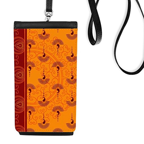 Illustration grain orange motif artistique sac suspendu téléphone