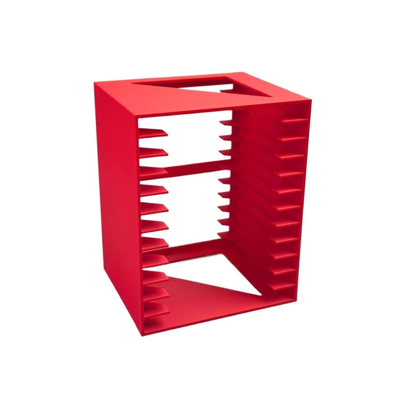 V2t9R4m7 Album Holder Home Minimalist CD Record Rack PP Desktop Album Storage Shelf Disc Storage Rack(Red)