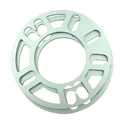 2PCS Aluminum Alloy 4 and 5 Lug 3mm Wheel Spacer Gasket For Auto Vehicle