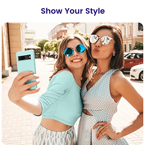 Otofly Designed For Pixel 7 Case, Silicone Shockproof Slim Thin Phone Case For Google Pixel 7 6.3 Inch (Mint Green) #TOP3