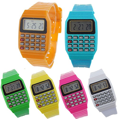 Relojes calculadora niños divertidos para llevar al colegio y compartir en fiestas infantiles