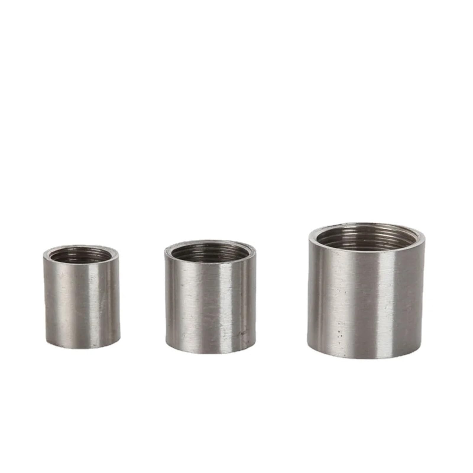 Bycifrlg Women's One Color 1Pc 1/8" 1/4" 3/8" 1/2" 3/4" 1" 1.5" 2" 3" 4" Bspt Round Coupling Plumbing Connector 201 304 316 Stainless Steel Pipe Fitting(Ss316,1-1/2")