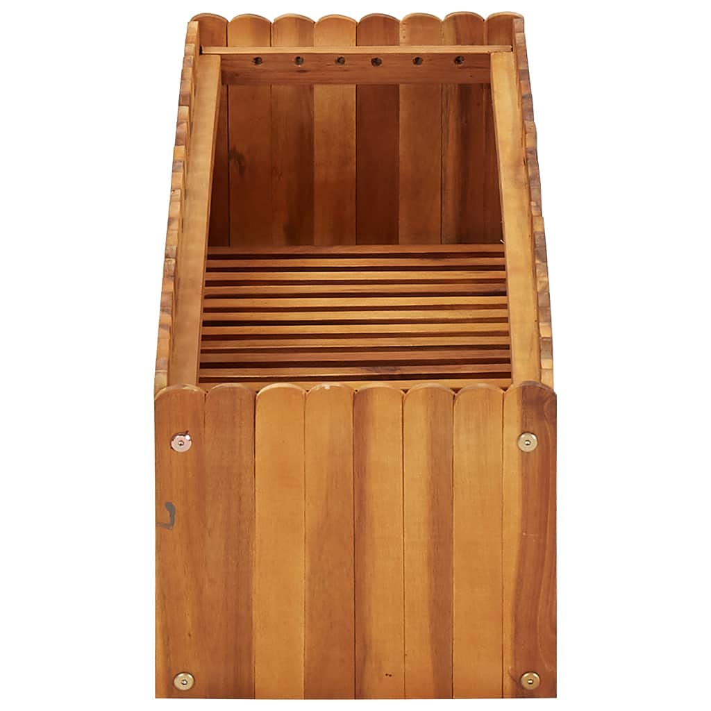 ShGaxin Arriate, Tavolo da coltivazione, Orto domestico, Coltivazione di piante aromatiche, Arriate da giardino, in legno massello di acacia 100x30x25 cm